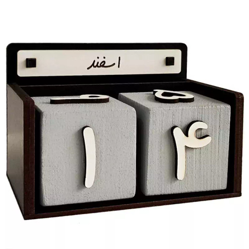 تقویم رومیزی مدل مکعب چوبی جاودانه